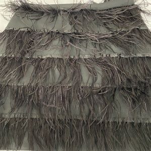 Akira Feather Black Mini Skirt